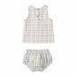 Blue Plaid Woven Tank + Short Set - Quincy Mae