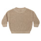 Heathered Latte Chunky Knit Sweater - Quincy Mae