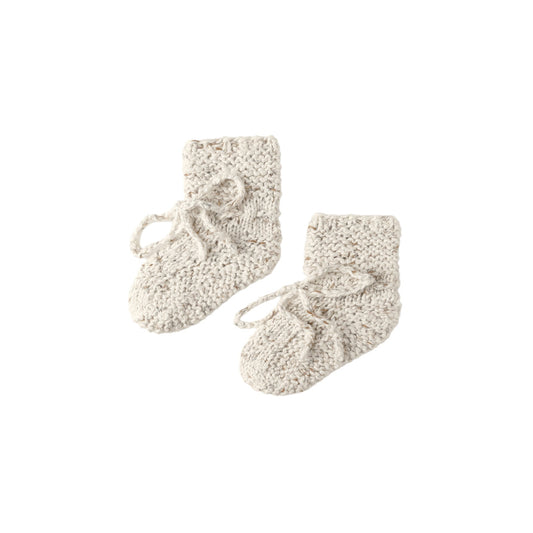 Natural Knit Booties - Quincy Mae