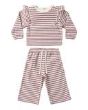 Mulberry Stripe Ruffle Cozy Set - Quincy Mae
