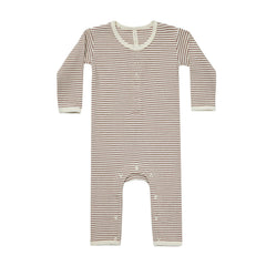 Plum Stripe Ribbed Jumpsuit - Quincy Mae