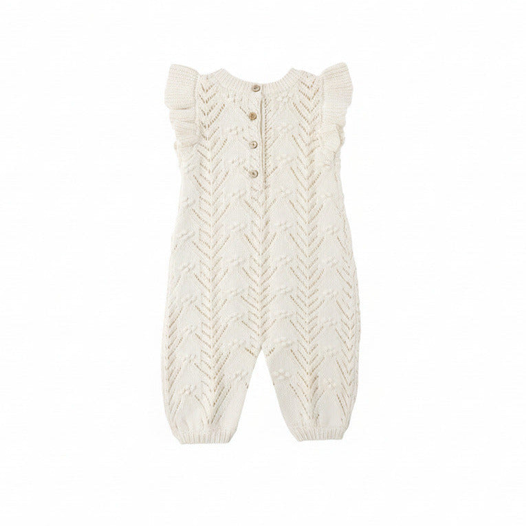 Natural Mira Knit Romper - Quincy Mae