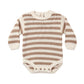 Almond Stripe Rex Romper - Quincy Mae