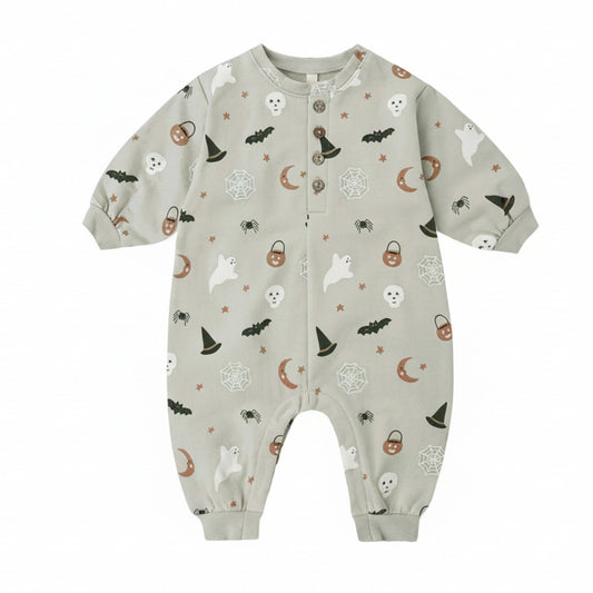 Halloween Things Fleece Jumpsuit - Quincy Mae