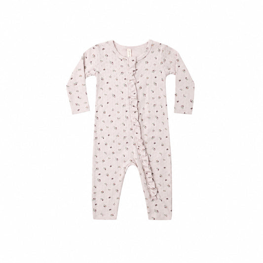 Heart Ditsy Ruffle Jumpsuit - Quincy Mae