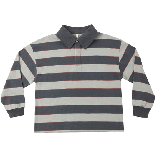 Sage Stripe Rugby Polo - Rylee + Cru