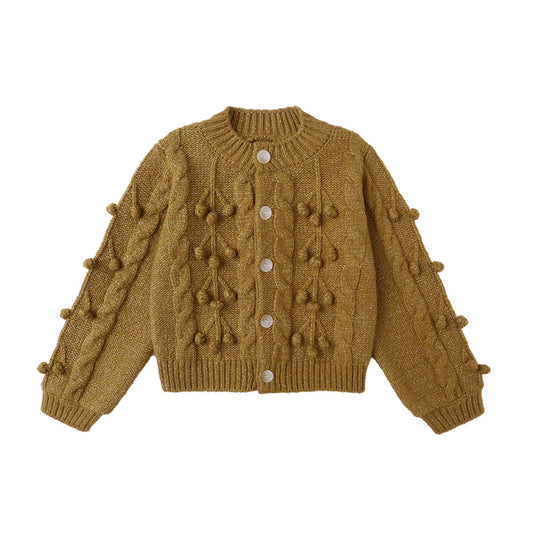 Golden Bobble Cardigan - Rylee + Cru