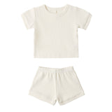 Natural Waffle Shortie Set - Quincy Mae