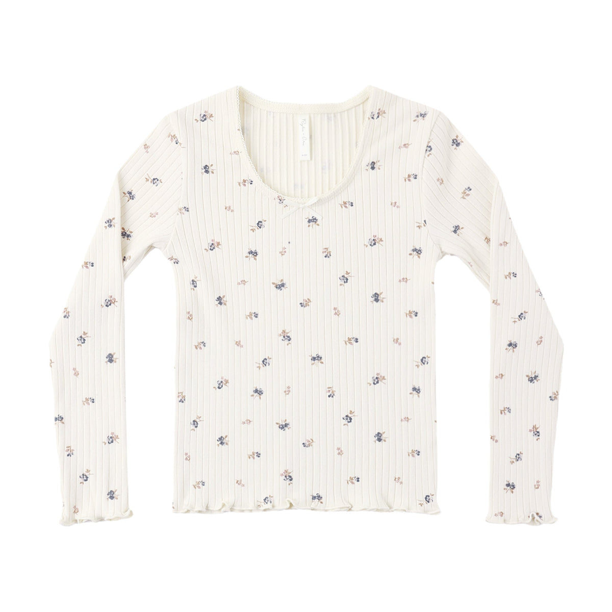Natural Ditsy Ribbed Long Sleeve - Rylee + Cru