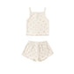 Petit Fleur Pointelle Tank + Shortie Set - Quincy Mae