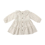 Bluebell Ruffle Collar Button Dress - Quincy Mae