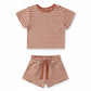 Poppy Stripe Pocket Tee + Short Set - Quincy Mae