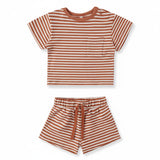 Poppy Stripe Pocket Tee + Short Set - Quincy Mae