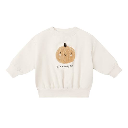 Pumpkin Relaxed Fleece Sweatshirt - Quincy Mae