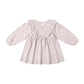 Lilac Ditsy Ruffle V Dress - Quincy Mae