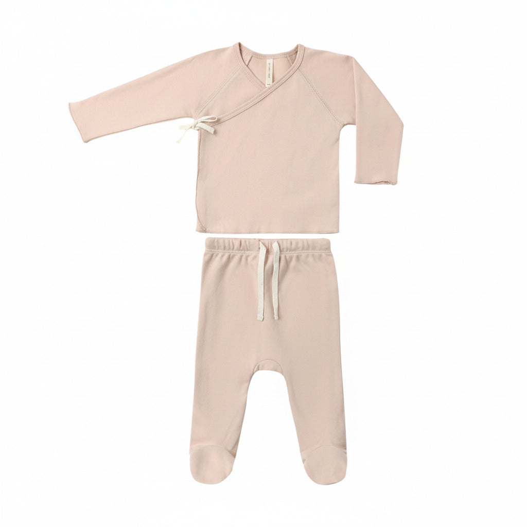 Dusty Rose Wrap Top + Pant - Quincy Mae