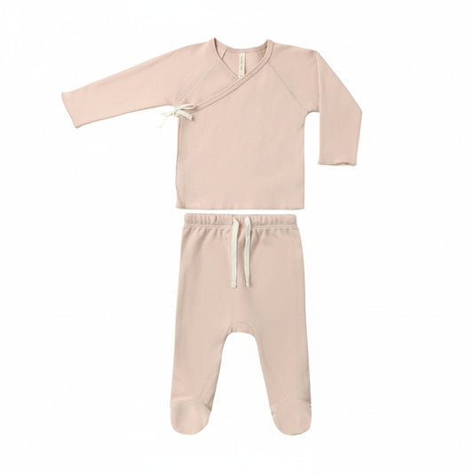 Dusty Rose Wrap Top + Pant - Quincy Mae