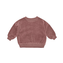 Fig Velour Relaxed Sweatshirt - Quincy Mae
