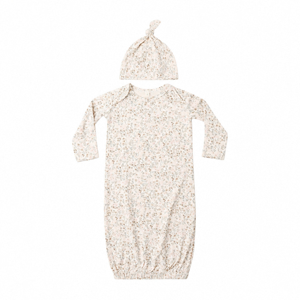 Bloom Bamboo Gown + Hat - Quincy Mae
