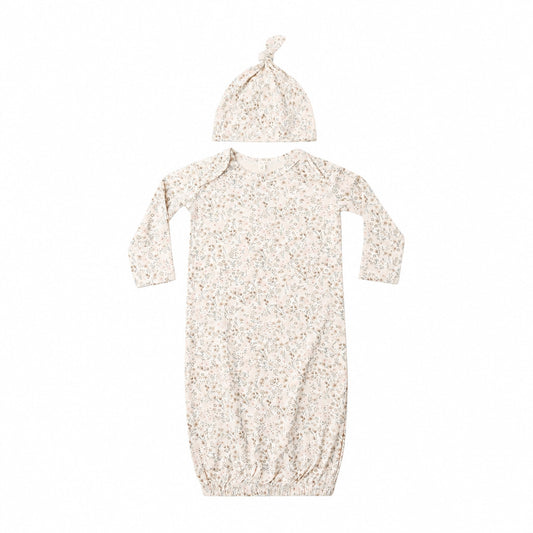 Bloom Bamboo Gown + Hat - Quincy Mae