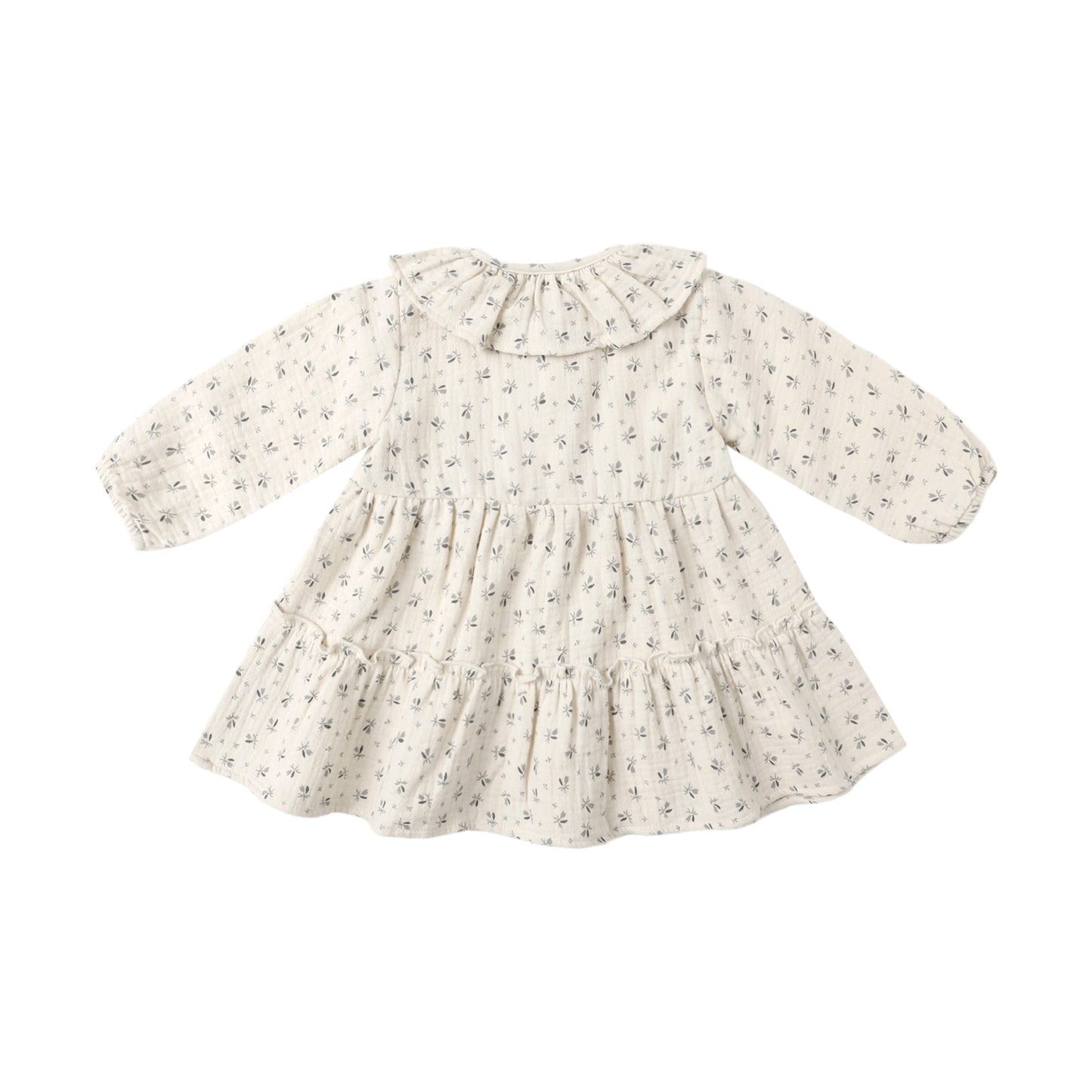 Bluebell Ruffle Collar Button Dress - Quincy Mae