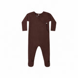 Black Cherry Pointelle Wrap Footie - Quincy Mae