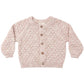 Rose Speckle Bubble Knit Cardigan- Quincy Mae
