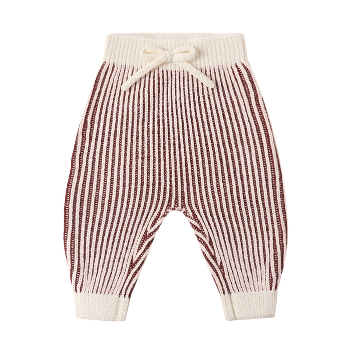 Black Cherry Stripe Chunky Knit Pant - Quincy Mae