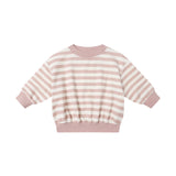 Pink Stripe Relaxed Sweatshirt - Quincy Mae