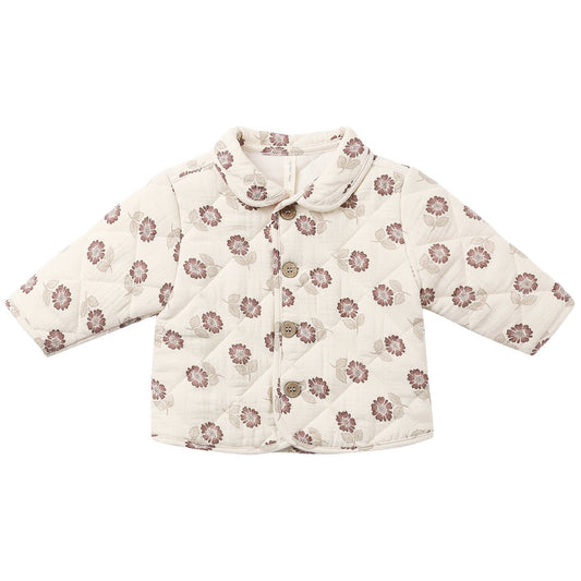 Fall Floral Quilted Jacket - Quincy Mae