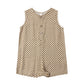 Ocre Check Maverick Romper - Rylee & Cru