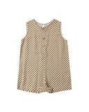 Ocre Check Maverick Romper - Rylee & Cru