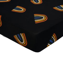 Midnight Rust Rainbow Crib Sheet - Kyte