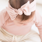 Blush Knot Bow Wrap - Colored Organics