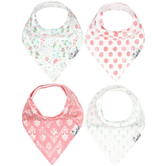 Claire Bandana Bib Set (4 pack) - Copper Pearl