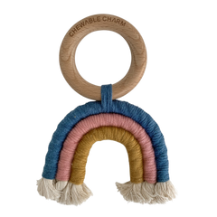 Rainbow Macrame Teether - Chewable Charm