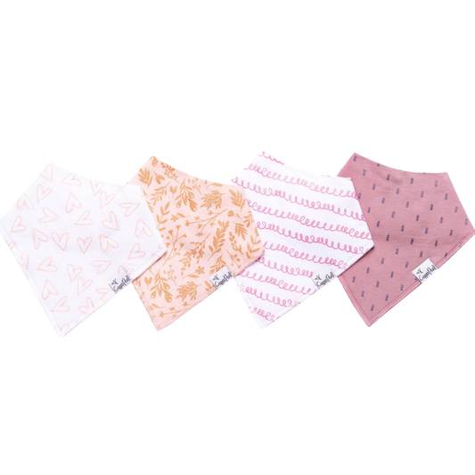Lola Bandana Bib Set (4 pack) - Copper Pearl