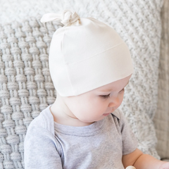 Natural Knotted Infant Hat - Colored Organics