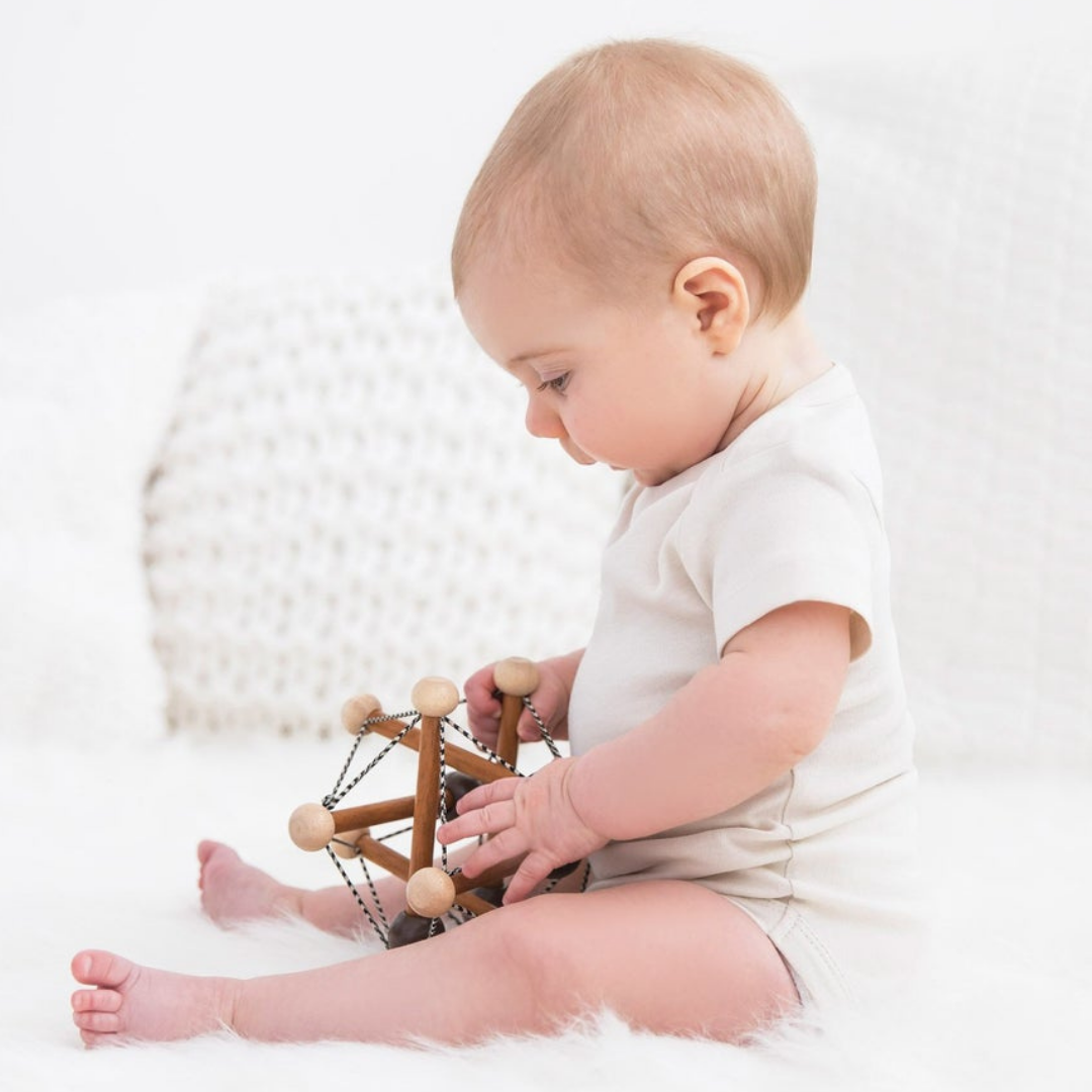 Natural Short Sleeve Bodysuit - Colored Organics