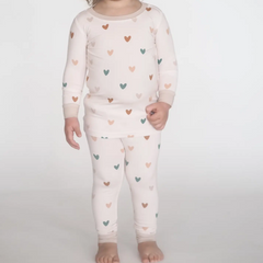 Hearts Two Piece Set - Toast + Jam