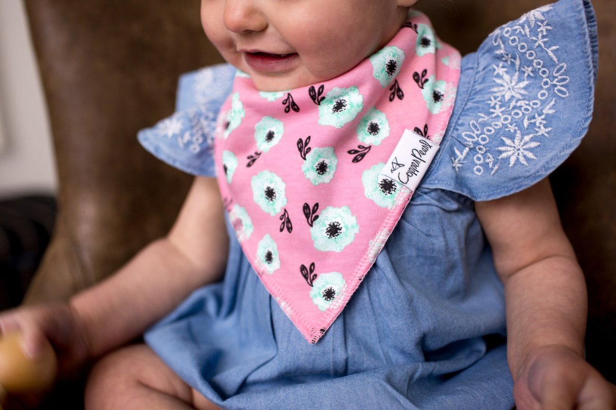 Bloom Bandana Bib Set (4 pack) - Copper Pearl