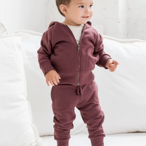Plum Max French Terry Zip Up - Colored Organics