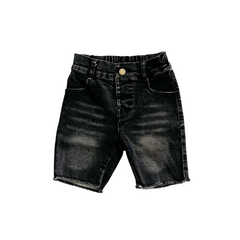 Faded Black Bermuda Denim Shorts - Orcas Lucille