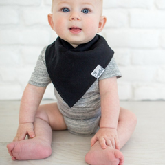 Black Basics Bandana Bib Set (4 pack) - Copper Pearl