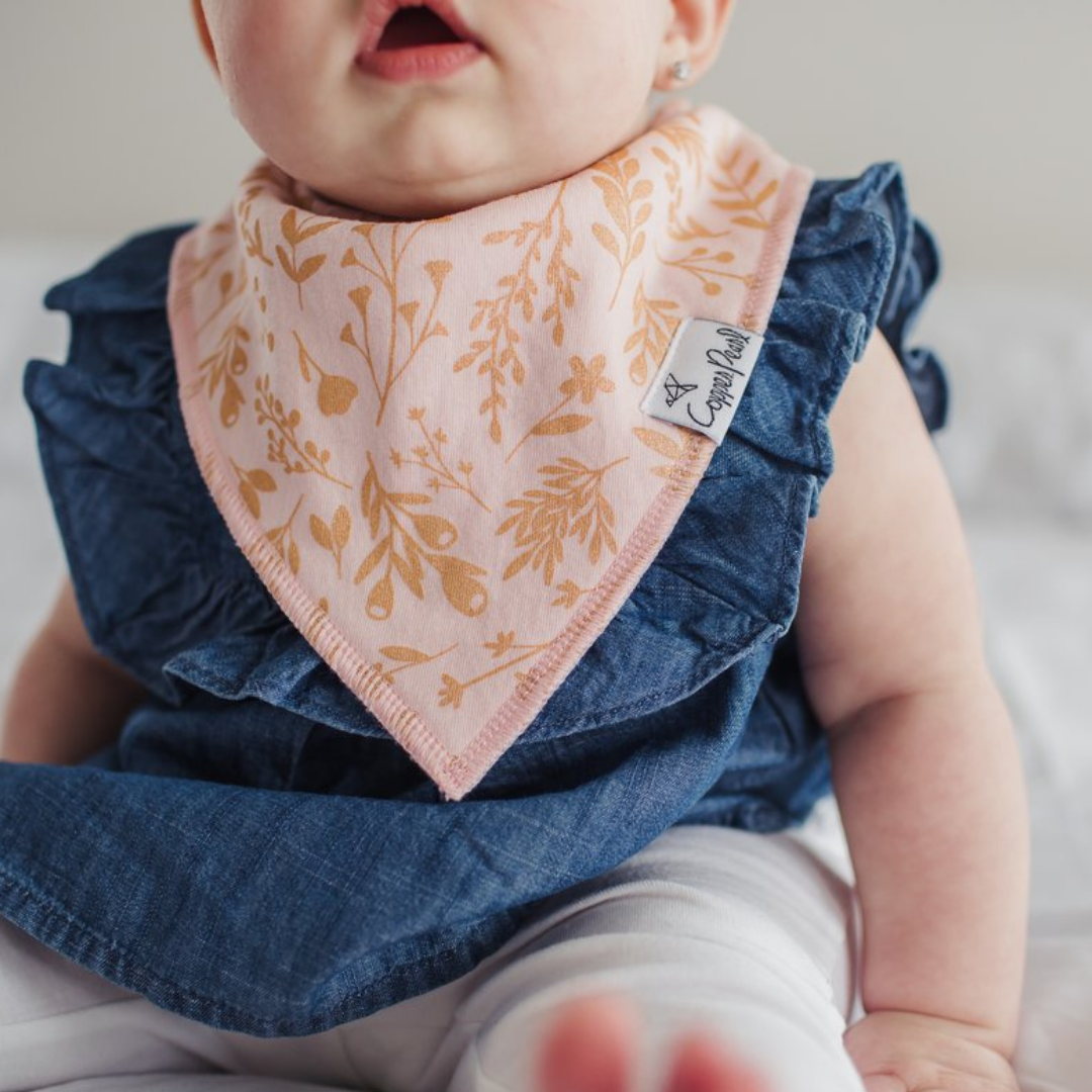Lola Bandana Bib Set (4 pack) - Copper Pearl