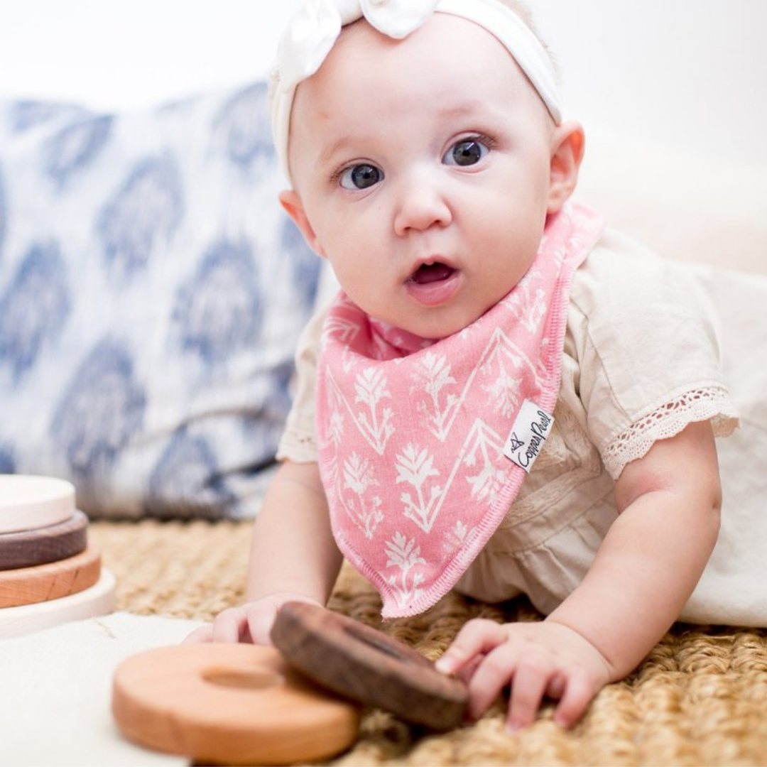 Claire Bandana Bib Set (4 pack) - Copper Pearl