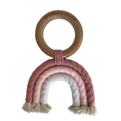Rainbow Macrame Teether - Chewable Charm