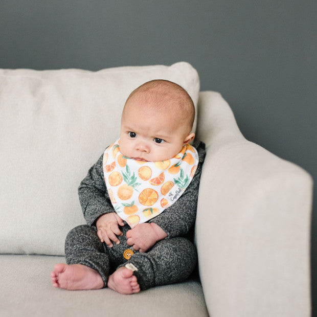 Citrus Bandana Bib Set (4 pack) - Copper Pearl
