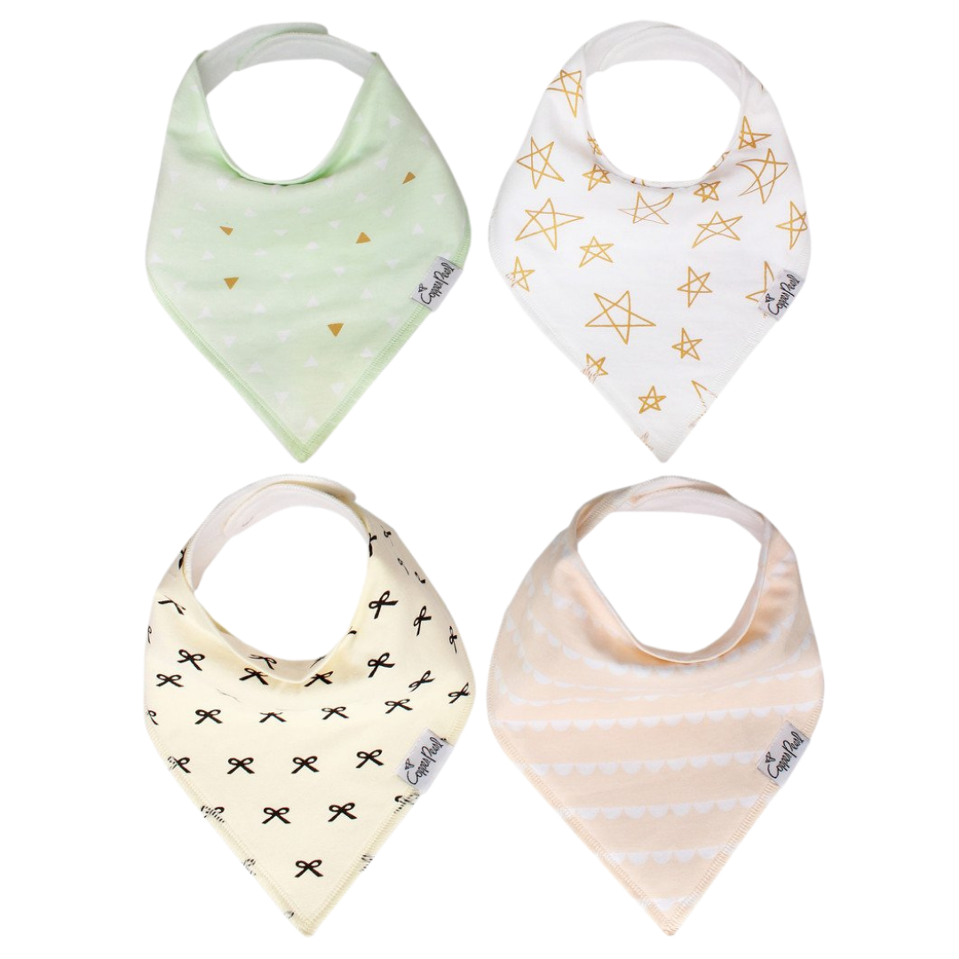 Paris Bandana Bibs - Copper Pearl