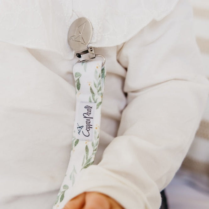 Fern Binky Clip Set - Copper Pearl